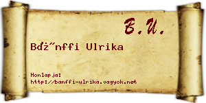 Bánffi Ulrika névjegykártya